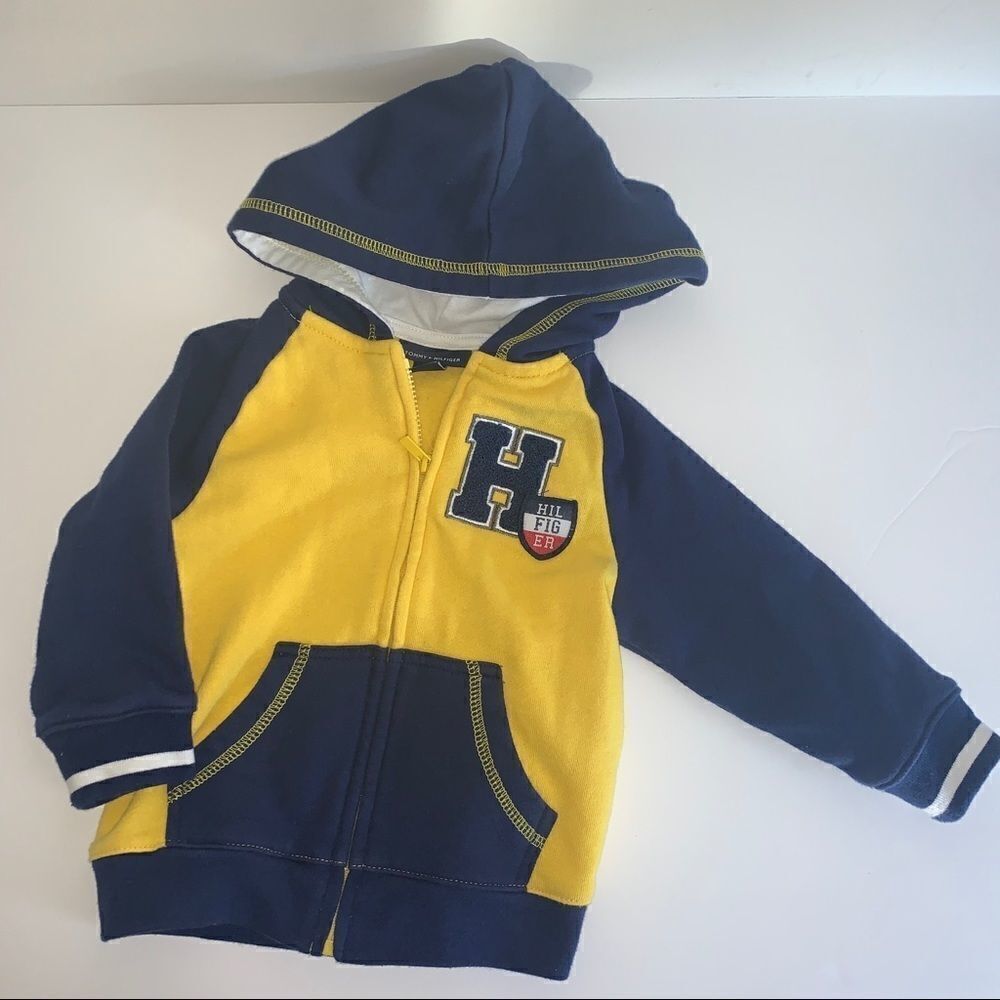 Tommy Hilfiger Blue Yellow Zip Hoodie